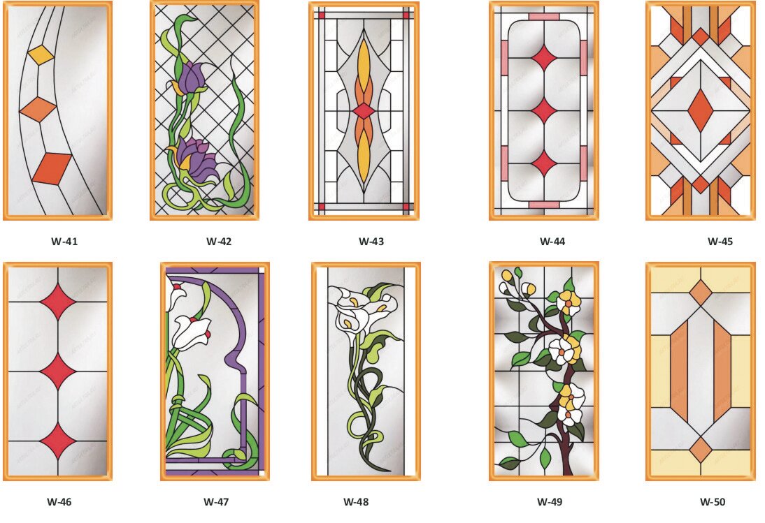 Витраж в интерьере рисунок