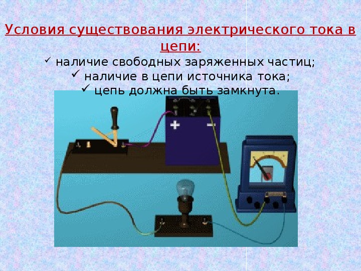 Назовите условия существования тока. Условия существования электрического тока. Возникновение Эл тока. Условия существования Эл тока. Условия необходимые для существования электрического тока.